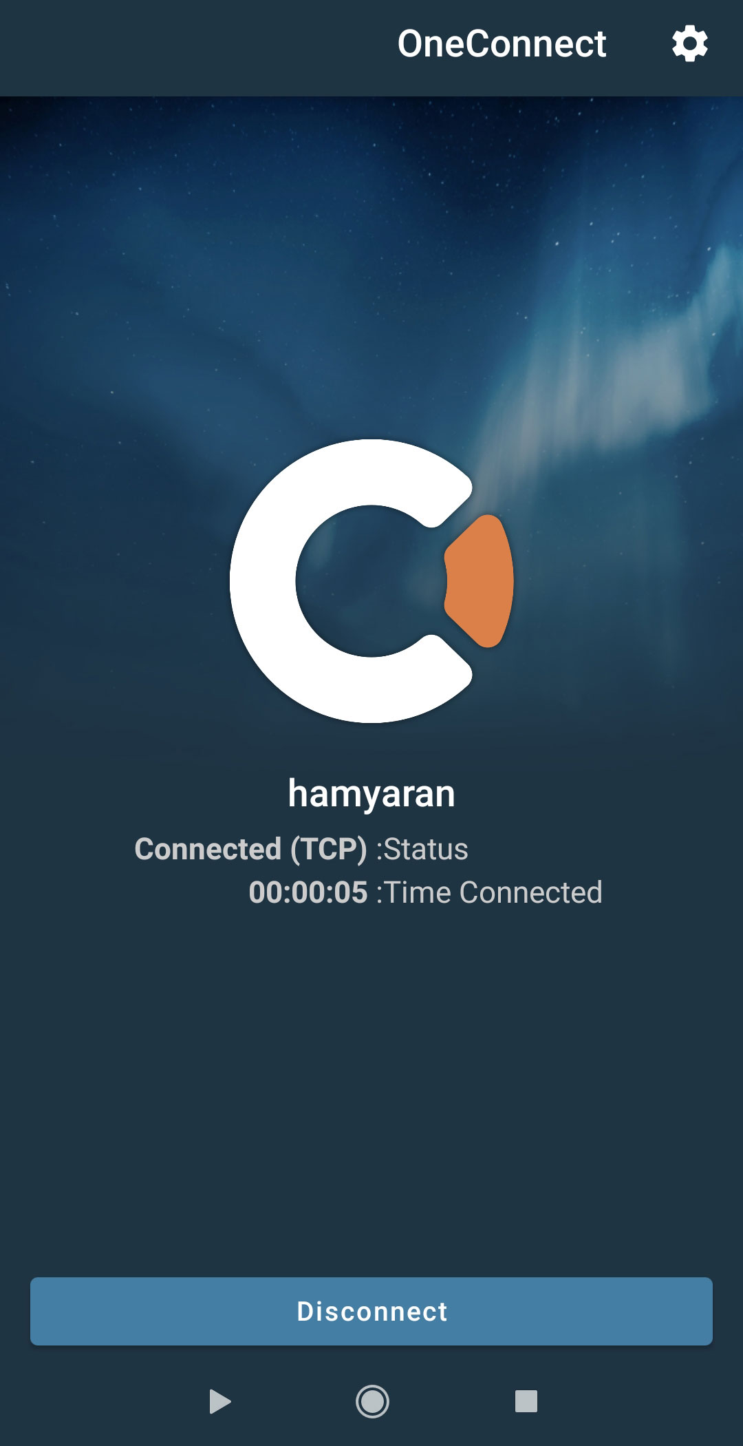 متصل شدن oneConnect به سرور