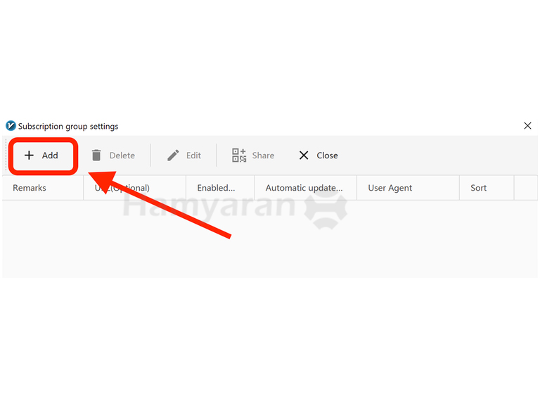 افزودن کانفیگ در v2rayn
